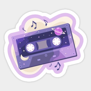 Dream cassette design drawing Sticker